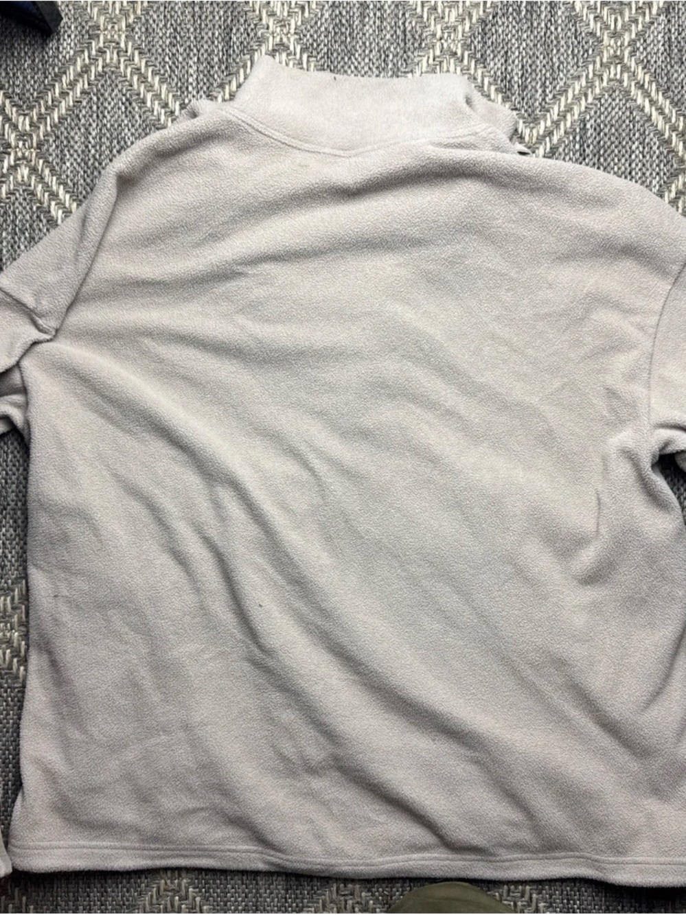 Alo Yoga Mammoth Polar Fleece Pullover XL Beige 1/2 Zip Athleisure Comfy - Picture 5 of 5